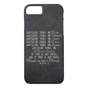 Think on These Things Christian Bible Scripture iPhone 8/7 Case