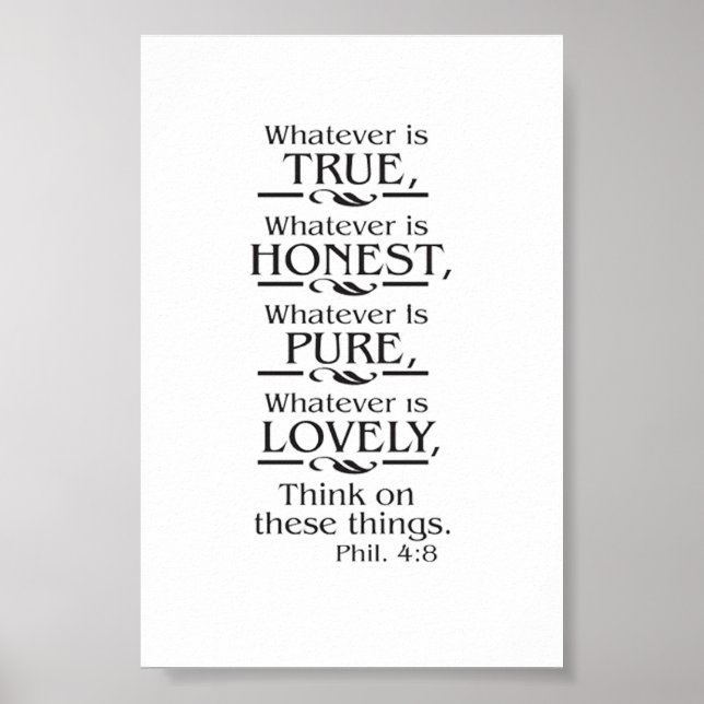 Think on these things  poster (Front)