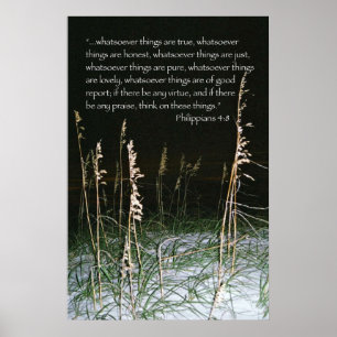 Think on these Things Scripture poster - Version B