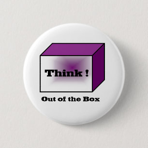 Think out of the Box 6 Cm Round Badge