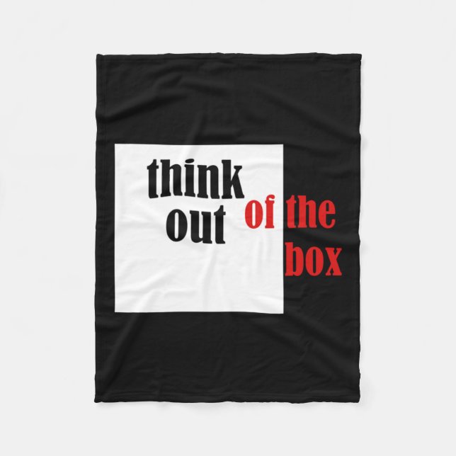 Think Out Of The Box Funny Design  Fleece Blanket (Front)