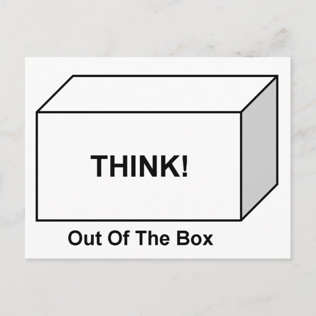 Think out of the Box Postcard (Front)