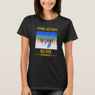 Think Outside Box Outfit For Hiking Father's Day T-Shirt
