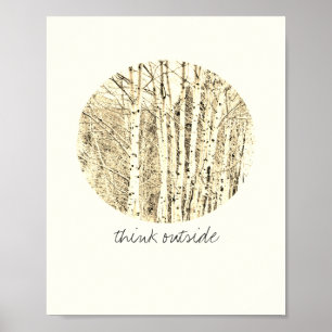 think outside nature quote poster typography