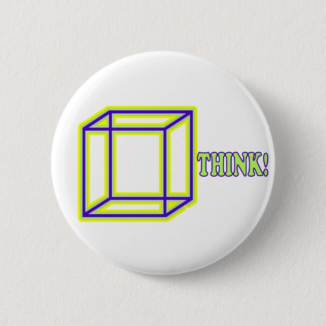 Think Outside the Box! 6 Cm Round Badge (Front)