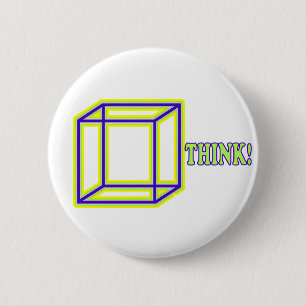 Think Outside the Box! 6 Cm Round Badge