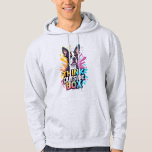 Think Outside The Box: Adorable Boxer Dog Portrait Hoodie