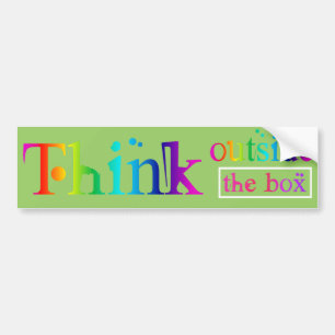 Think Outside The Box Bumper Sticker