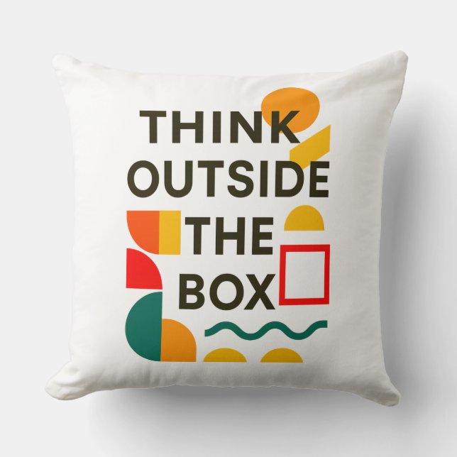 Think Outside the Box – Creative Cushion (Front)