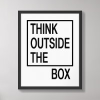 Think Outside the Box Creative Office Wall Poster