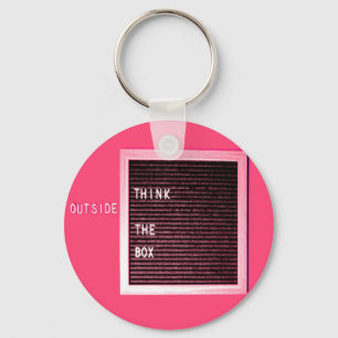 Think Outside The BOX, Get Creative Key Ring