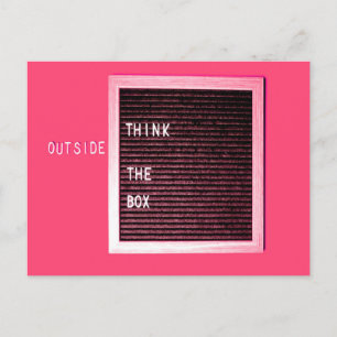 Think Outside The BOX, Get Creative Postcard