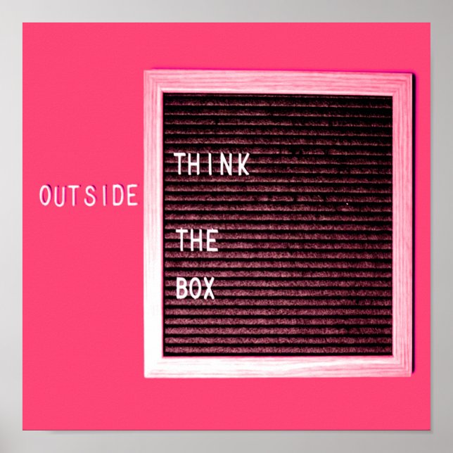 Think Outside The BOX, Get Creative Poster (Front)