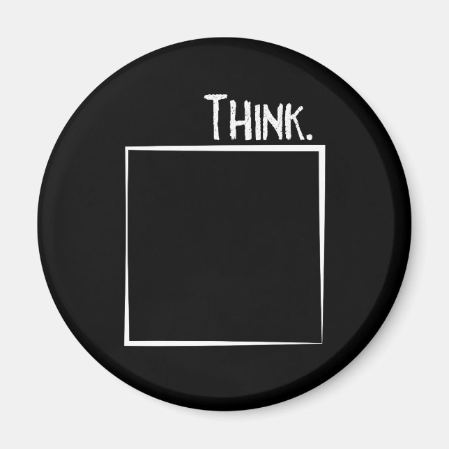 Think Outside The Box Literal Typography Magnet (Front)
