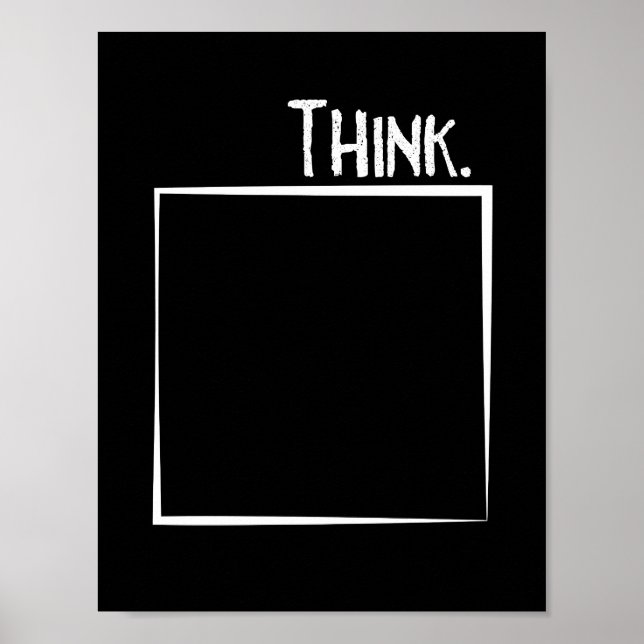 Think Outside The Box Literal Typography Poster (Front)
