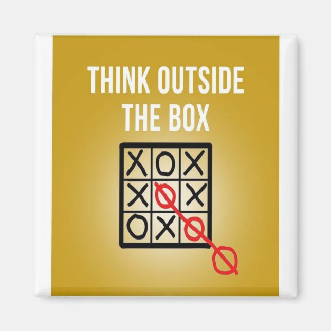 Think Outside the Box Magnet (Front)