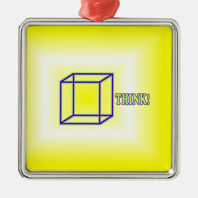 Think Outside the Box! Metal Tree Decoration (Front)