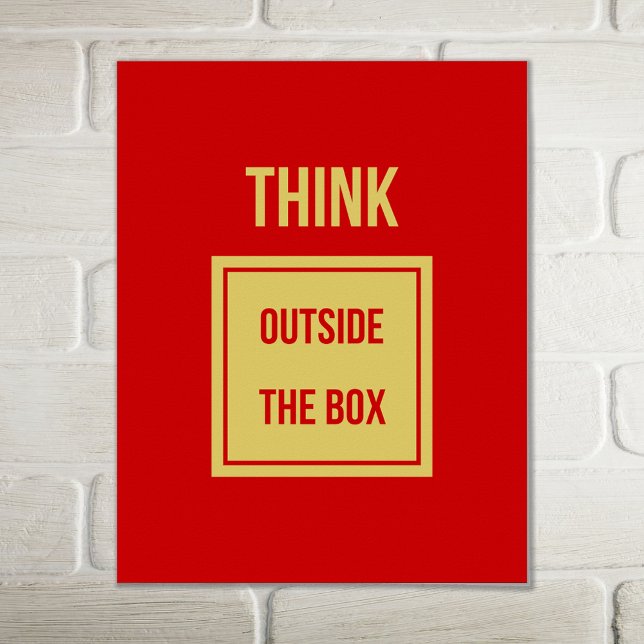 Think outside the box motivational poster (Creator Uploaded)
