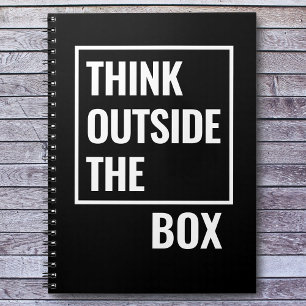 Think Outside the Box Motivational Quote Notebook