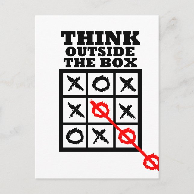 Think Outside The Box Postcard (Front)