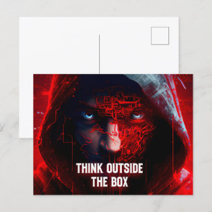 think outside the box postcard