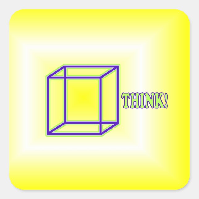 Think Outside the Box! Square Sticker (Front)