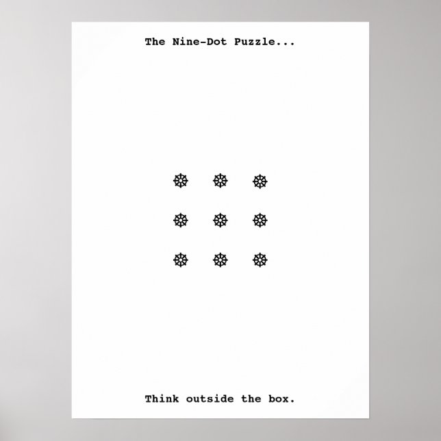 Think Outside the Box: The Nine-Dot Puzzle Poster (Front)