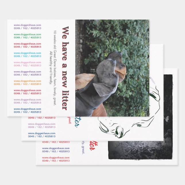 Think outside the box with this flyers  wrapping paper sheet (Set)