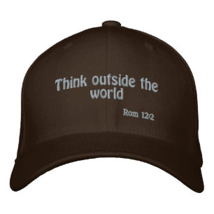 Think outside the world Customise it Embroidered Hat