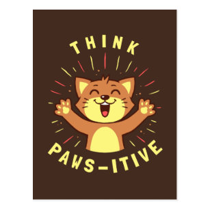 Think Paws-itive Postcard