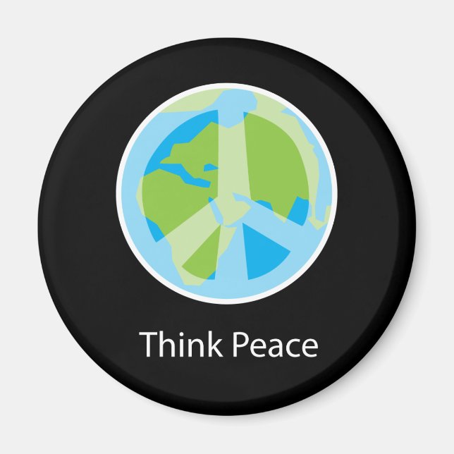 Think Peace Fridge Magnet (Front)