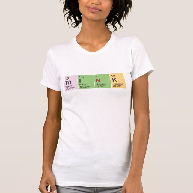 Think Periodic Table elements Ladies Fitted LS Tee (Front)