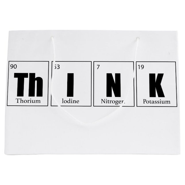 Think Periodic table Large Gift Bag (Front)