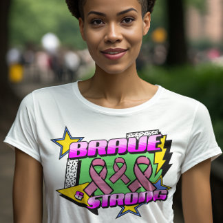 Think Pink Cancer Awareness (Retro 90's Style) T-Shirt