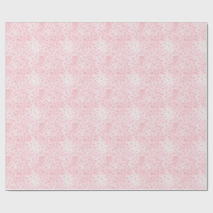 Think Pink Watercolor Pattern Monogram Wrapping Paper