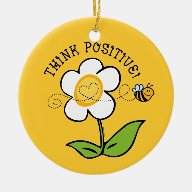 Think Positive Bee TTC Ornament (Front)