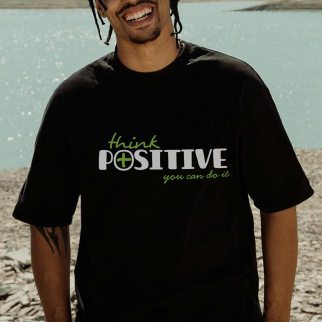 Think positive can do typographic slogan t-shirt (Creator Uploaded)