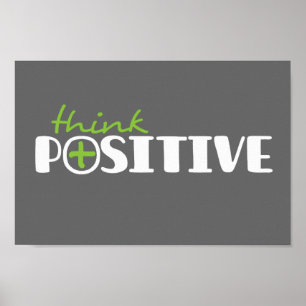 Think positive graphic square poster