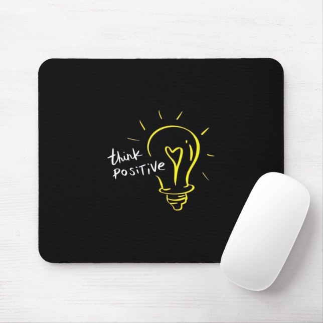 Think Positive – Light Bulb Motivation Mousepad (With Mouse)