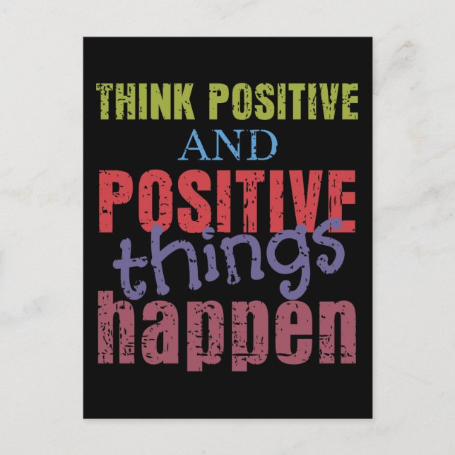 Think Positive Postcard (Front)