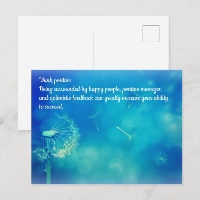 Think Positive Postcard (Front/Back)