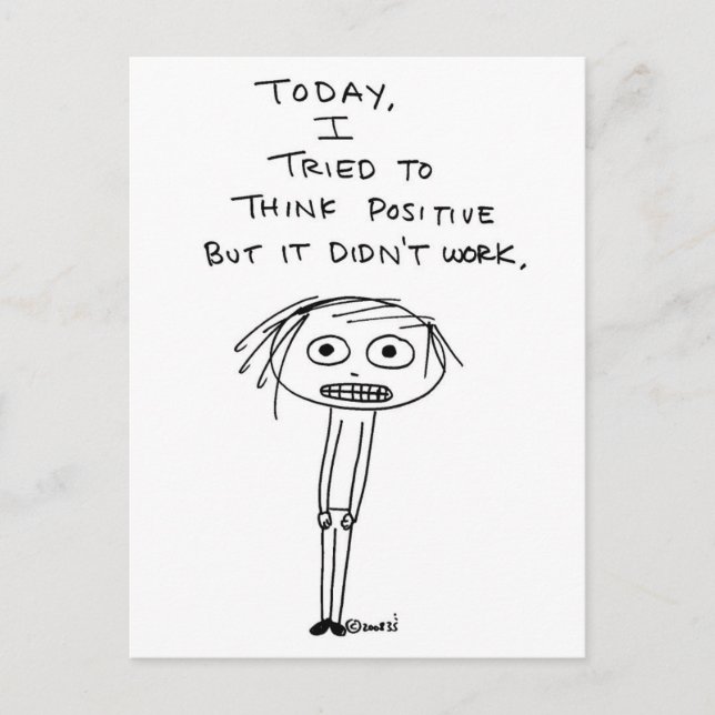Think Positive Postcard (Front)