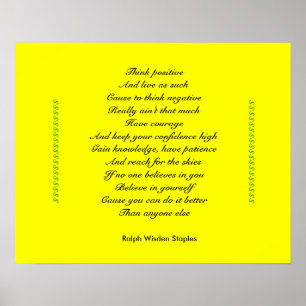 Think positive poster