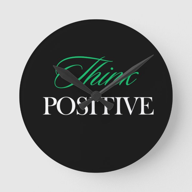Think positive round clock (Front)