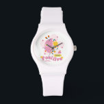 Think Positive Round Watch<br><div class="desc">I created this as a reminder to myself and others to always think positive in any situation. Be happy always... </div>