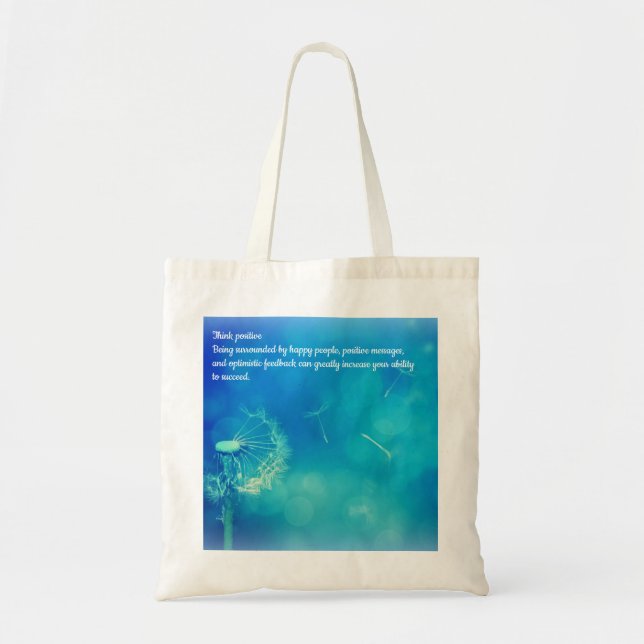 Think Positive Tote Bag (Front)