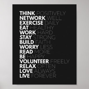 Think Positively Motivational Poster