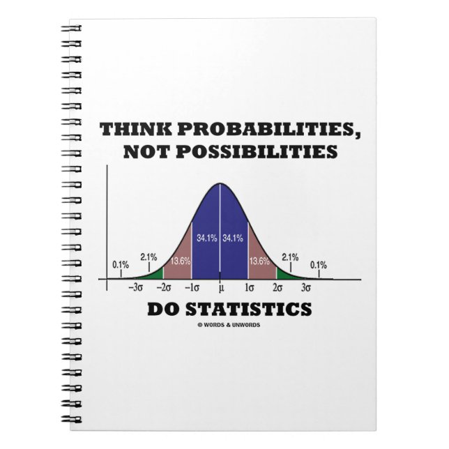 Think Probabilities, Not Possibilities Statistics Notebook (Front)