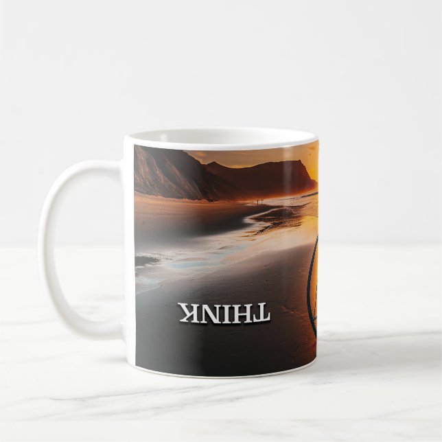 Think Recovery Slogan Sunrise Mug (Left)