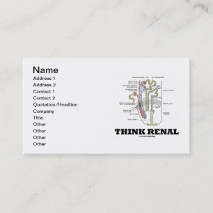 Think Renal (Kidney Nephron Renal) Business Card